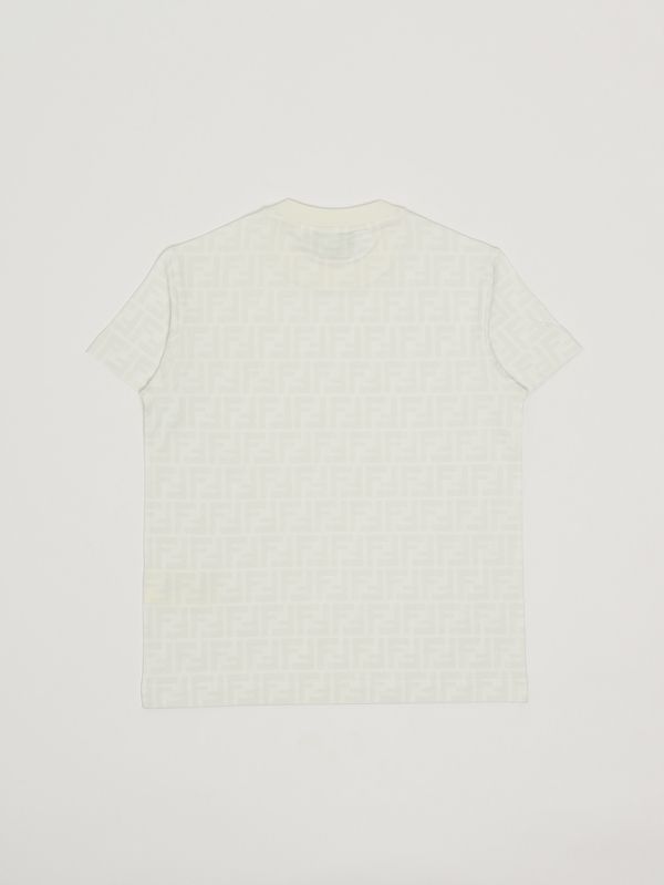 2. Kinder-T-Shirt aus Baumwolle Weiß Fendi jui181atrv