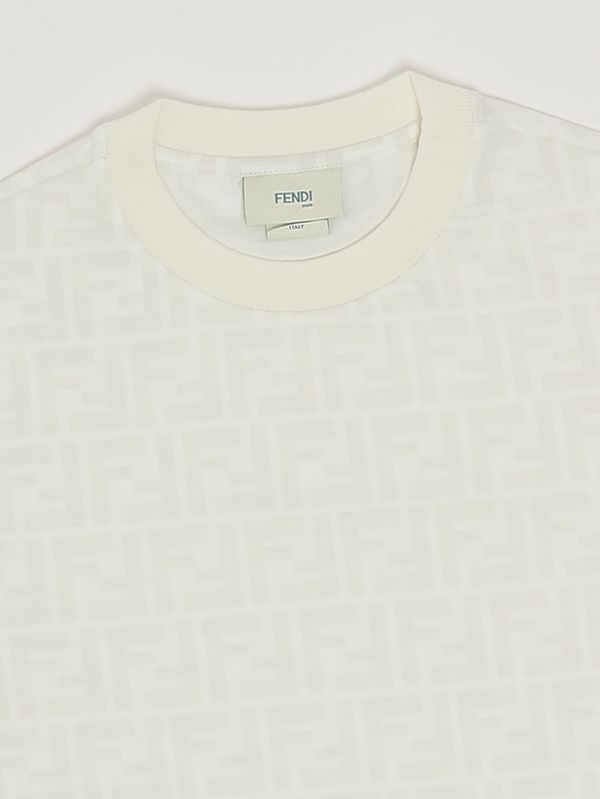 3. Kinder-T-Shirt aus Baumwolle Weiß Fendi jui181atrv