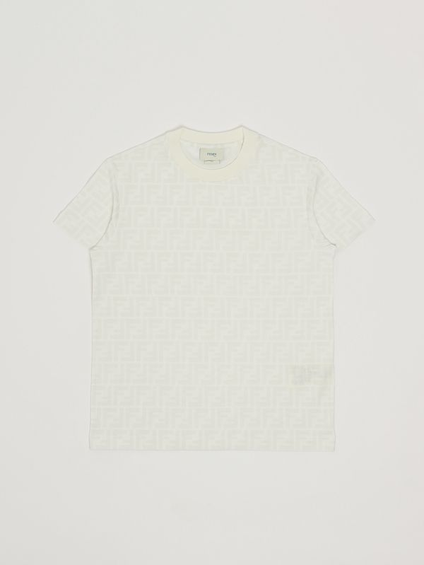 1. Kinder-T-Shirt aus Baumwolle Weiß Fendi jui181atrv