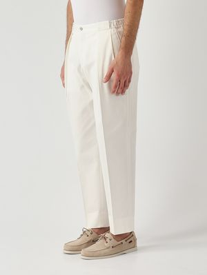 2. Pantalon homme Portobellos Easy Fit en coton stretch Lait