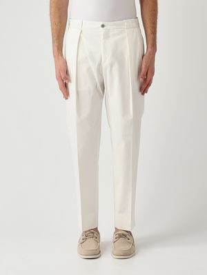 1. Pantalon homme Portobellos Easy Fit en coton stretch Lait