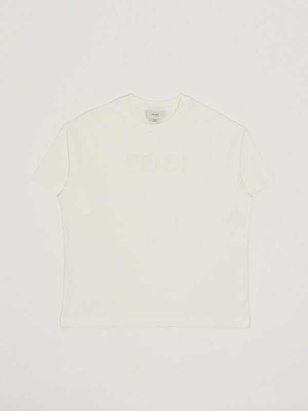 1. Camiseta de niña de algodón Blanco Fendi jui2017aj