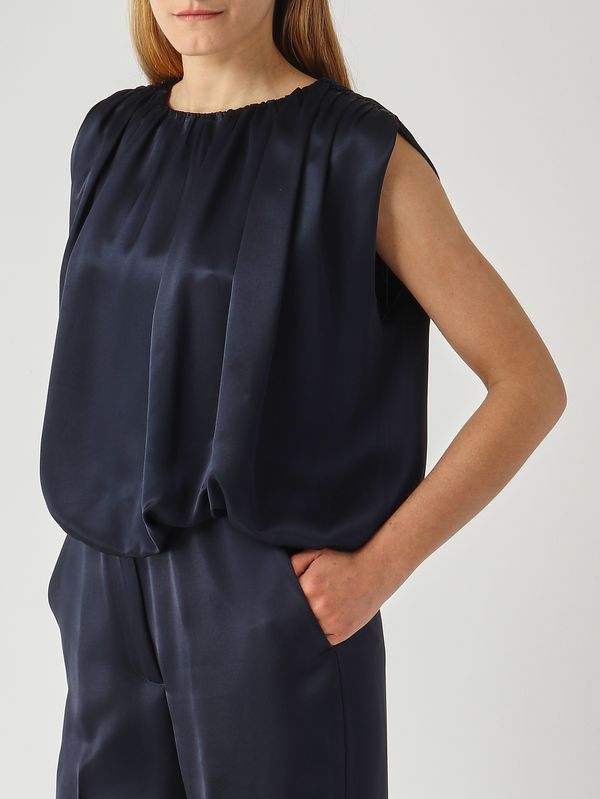 6. Damenbluse Ela aus Satin Nacht Liviana Conti f6ss55