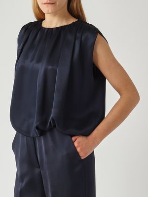 6. Damenbluse Ela aus Satin Nacht