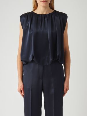 1. Damenbluse Ela aus Satin Nacht