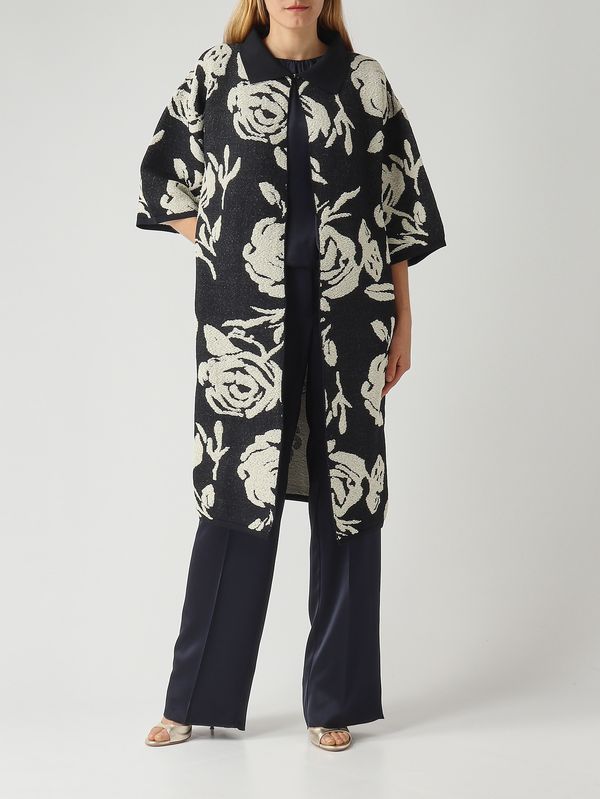 2. Cappotto donna Andrew in misto viscosa Notte-Corno Liviana Conti f6sa95