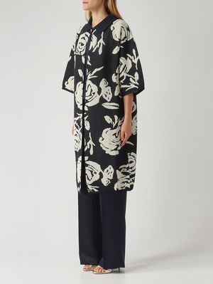 3. Cappotto donna Andrew in misto viscosa Notte-Corno