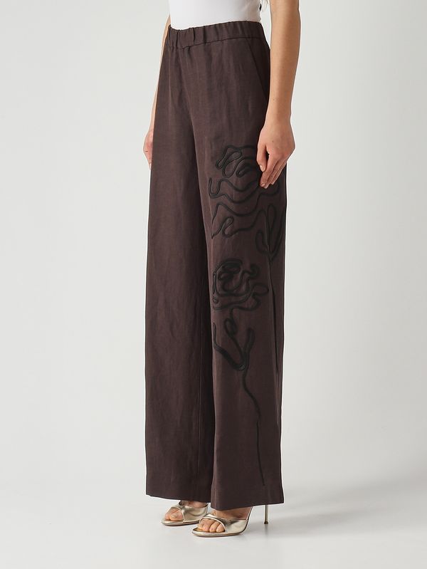 3. Damenhose Julian aus Leinenmischung Zartbitterschokolade Liviana Conti f6sl94