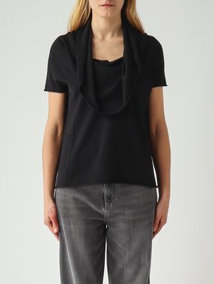1. Jersey de mujer Carola en mezcla de viscosa Negro