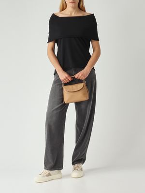 2. Jersey de mujer Carola en mezcla de viscosa Negro