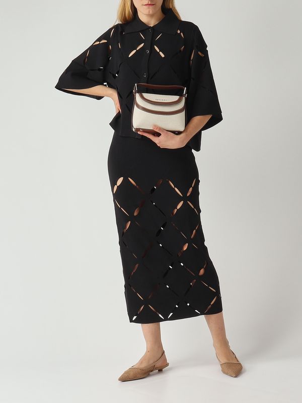 2. Women's Peggy skirt in a viscose blend Black Liviana Conti f6sa91
