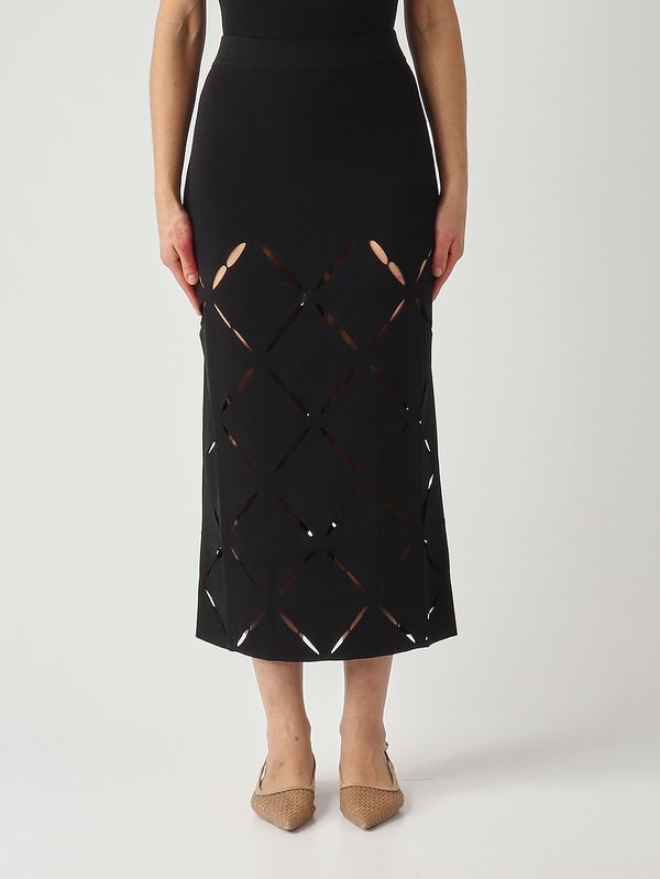 1. Women's Peggy skirt in a viscose blend Black Liviana Conti f6sa91