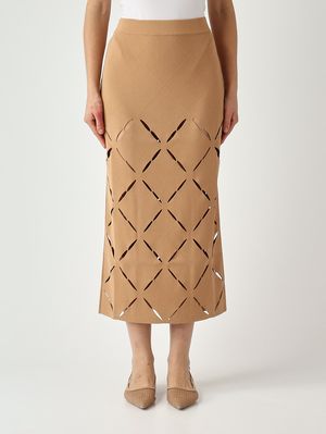 1. Women's Peggy skirt in a viscose blend Cocoa