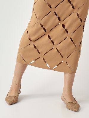 5. Women's Peggy skirt in a viscose blend Cocoa
