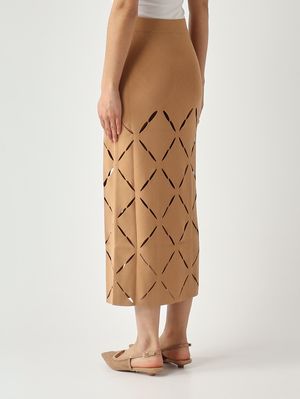 4. Women's Peggy skirt in a viscose blend Cocoa