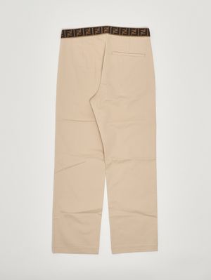 2. Girls' stretch cotton pants Beige