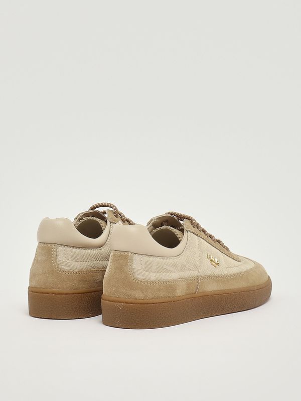 3. Kinder-Sneaker aus Canvas und Wildleder Beige Fendi jmr564awk6