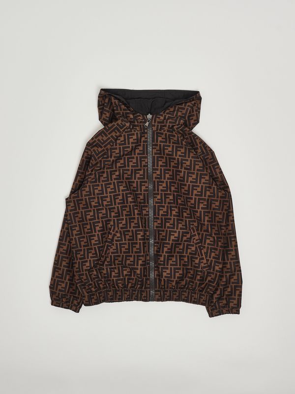 Fendi Boy's nylon jacket - Black | Caposerio.com