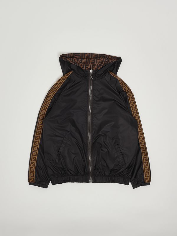 FENDIジャケット Fendi Boy's nylon jacket - Black | Caposerio.com