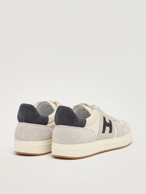 3. Zapatillas de hombre H-TV con suela H668 de ante Marfil-Azul marino