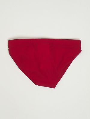 2. Traje de baño para niño de tejido elástico Rojo