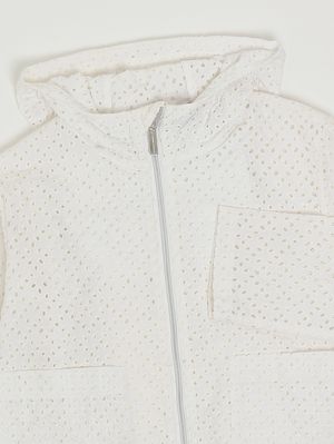 3. Chaqueta para niña de tejido calado Blanco