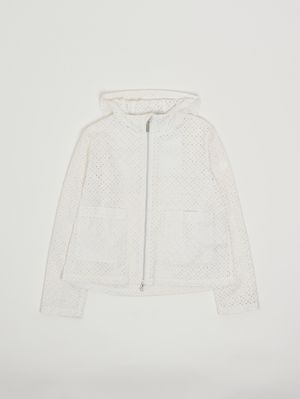 1. Chaqueta para niña de tejido calado Blanco