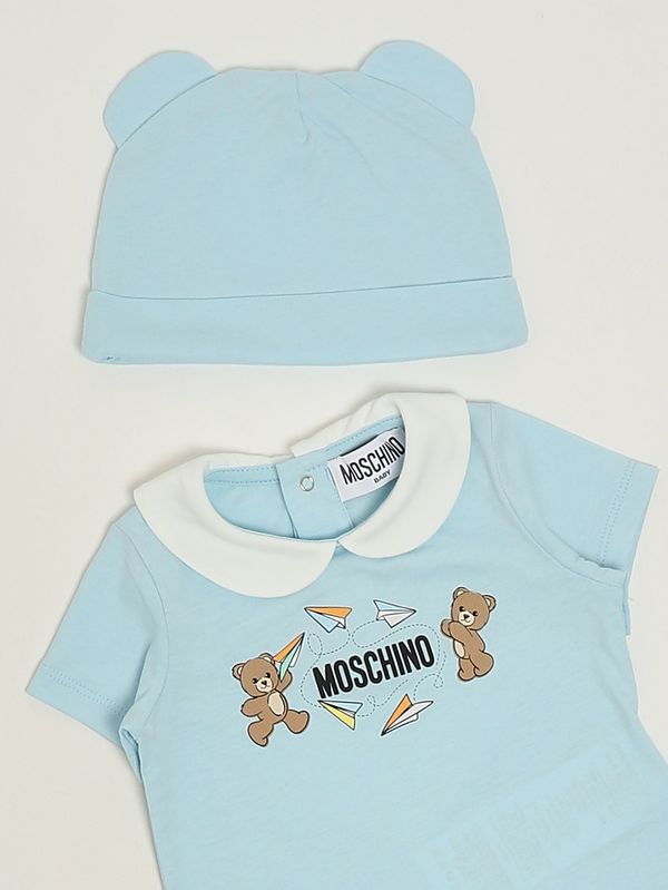 3. Conjunto de algodón para recién nacido Celeste Moschino muy090laa01
