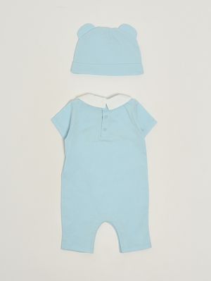 2. Conjunto de algodón para recién nacido Celeste