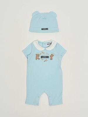 1. Conjunto de algodón para recién nacido Celeste