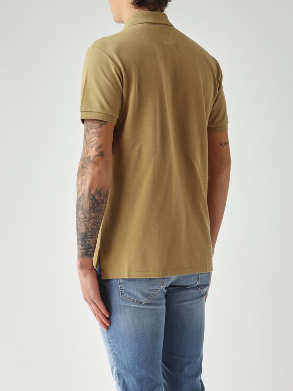3. Men's slim-fit cotton piqué polo Dark Beige Polo Ralph Lauren 710536856