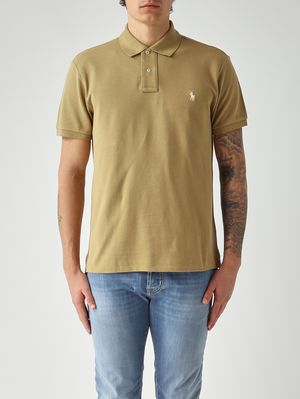 1. Polo de hombre slim fit en piqué de algodón Beige Oscuro
