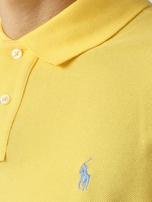 4. Herren-Poloshirt Slim Fit aus Baumwollpiqué Gelb