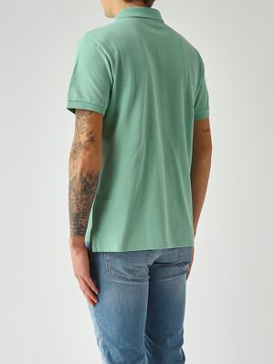 3. Polo uomo slim fit in piqué di cotone Verde Acqua