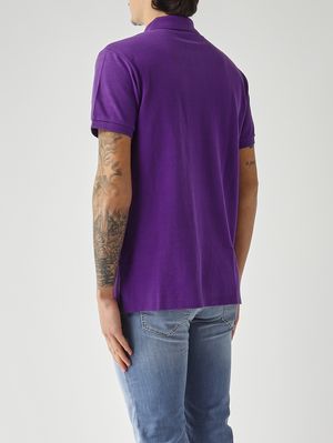 4. Polo uomo slim fit in piqué di cotone Viola