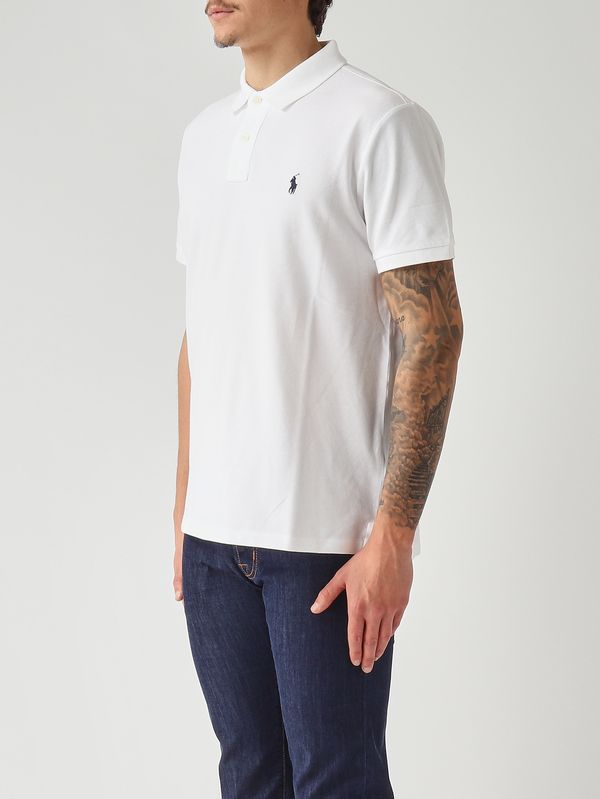 3. Men's custom slim fit polo in cotton piqué White Polo Ralph Lauren 710666998