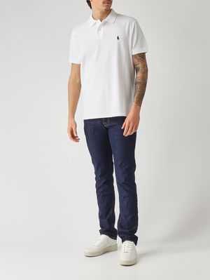 2. Men's custom slim fit polo in cotton piqué White