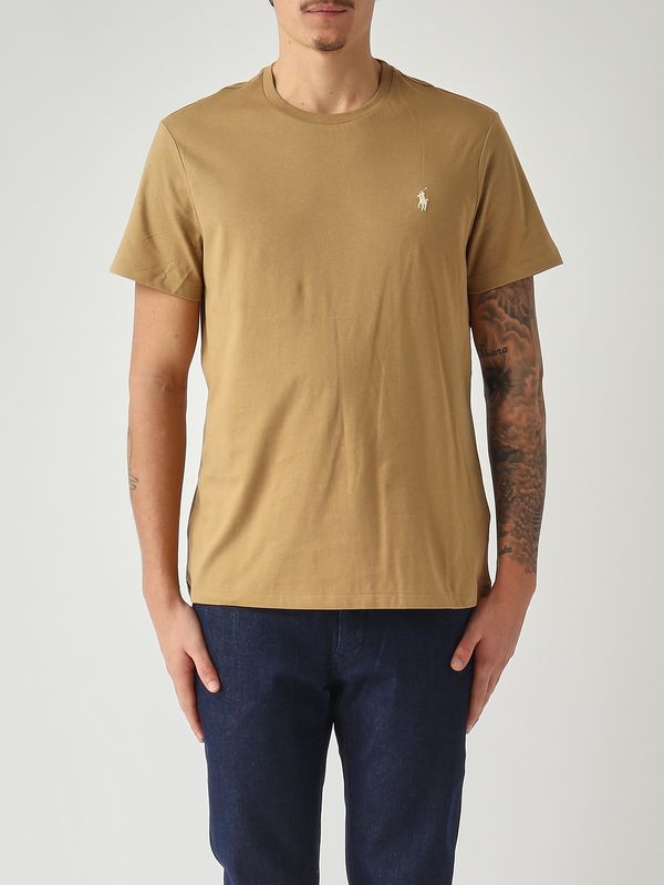 Men's custom slim-fit T-shirt in cotton jersey Dark Beige Polo Ralph Lauren