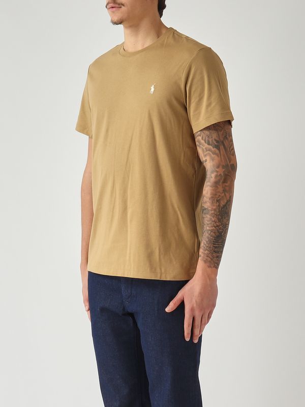 3. Men's custom slim-fit T-shirt in cotton jersey Dark Beige Polo Ralph Lauren 710671438