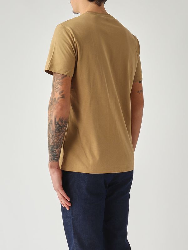 4. Men's custom slim-fit T-shirt in cotton jersey Dark Beige Polo Ralph Lauren 710671438