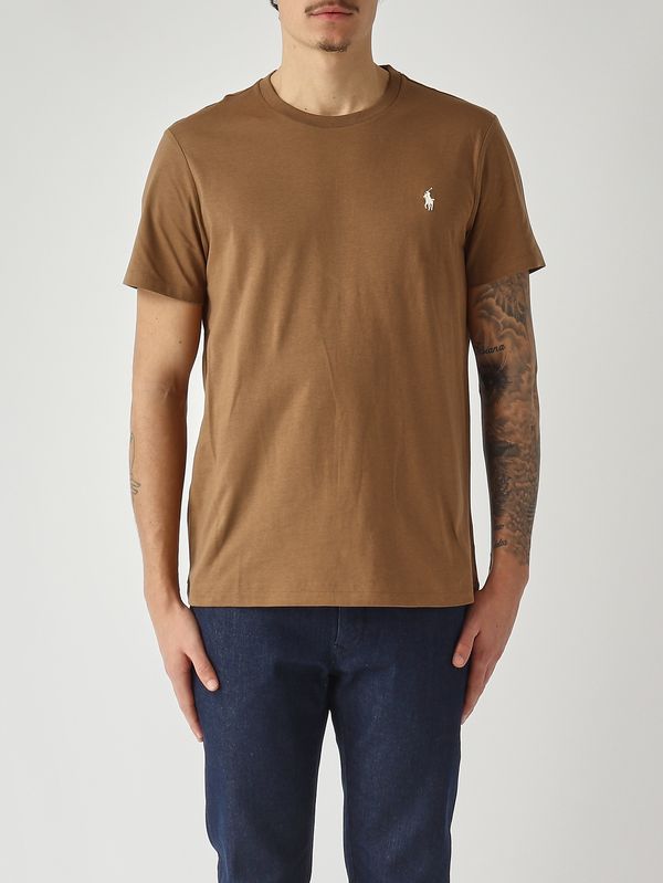 Men's custom slim-fit T-shirt in cotton jersey Biscuit Polo Ralph Lauren