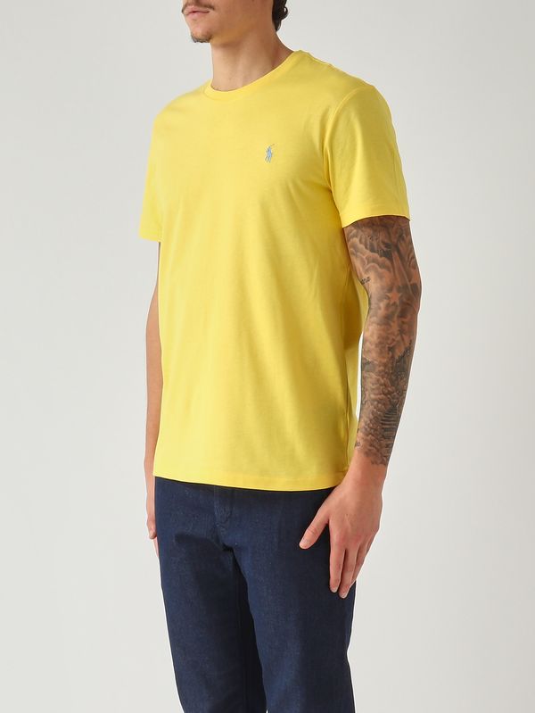 3. Men's custom slim-fit T-shirt in cotton jersey Yellow Polo Ralph Lauren 710671438