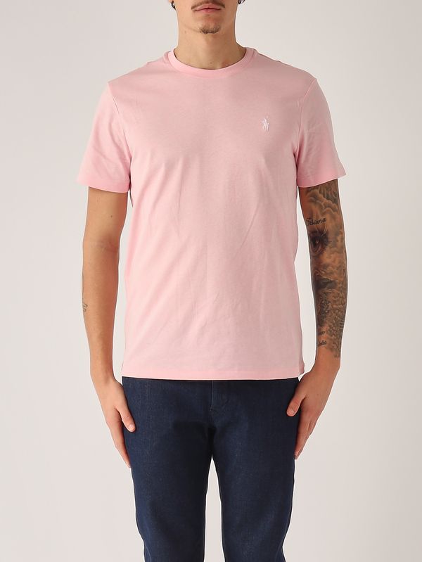 Men's custom slim-fit T-shirt in cotton jersey Light Pink Polo Ralph Lauren