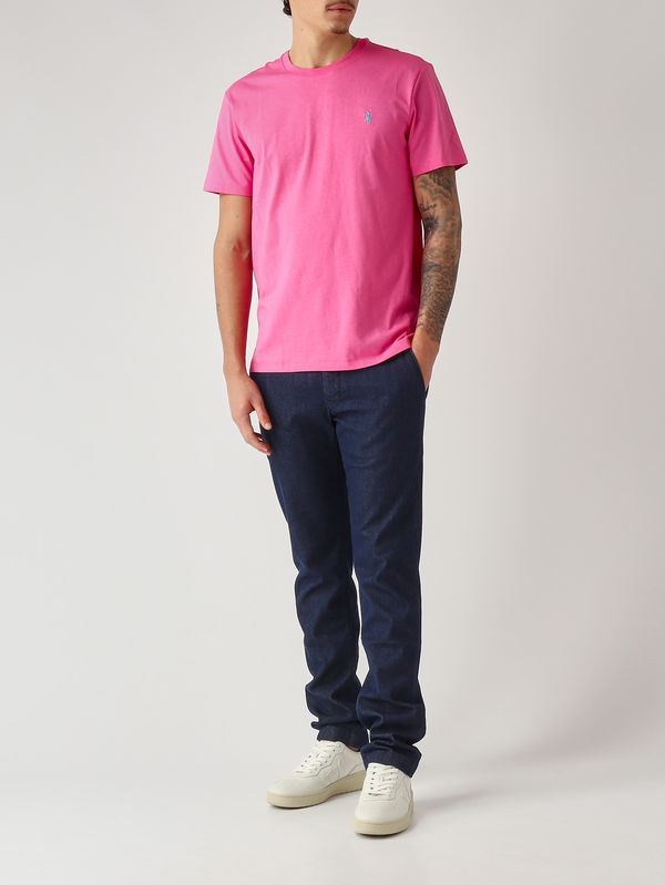 2. Men's custom slim-fit T-shirt in cotton jersey Pink Polo Ralph Lauren 710671438