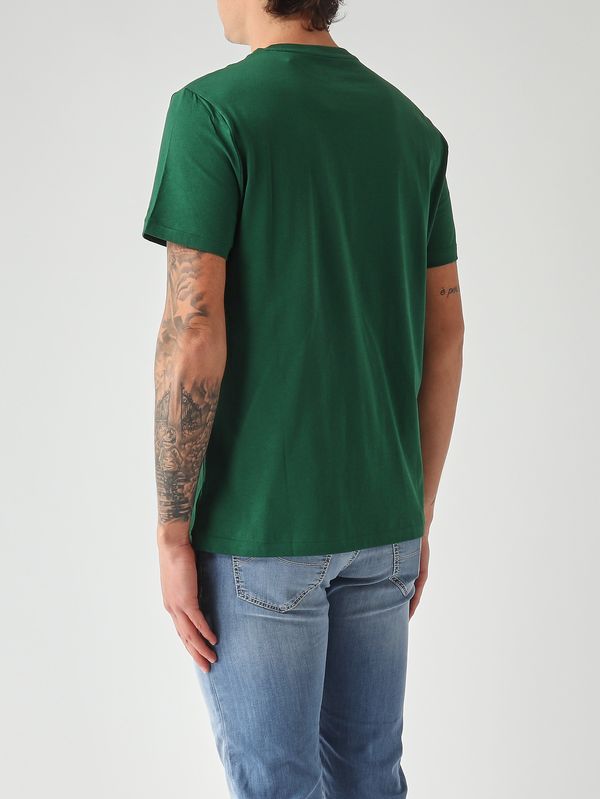 3. Men's custom slim-fit T-shirt in cotton jersey English Green Polo Ralph Lauren 710671438