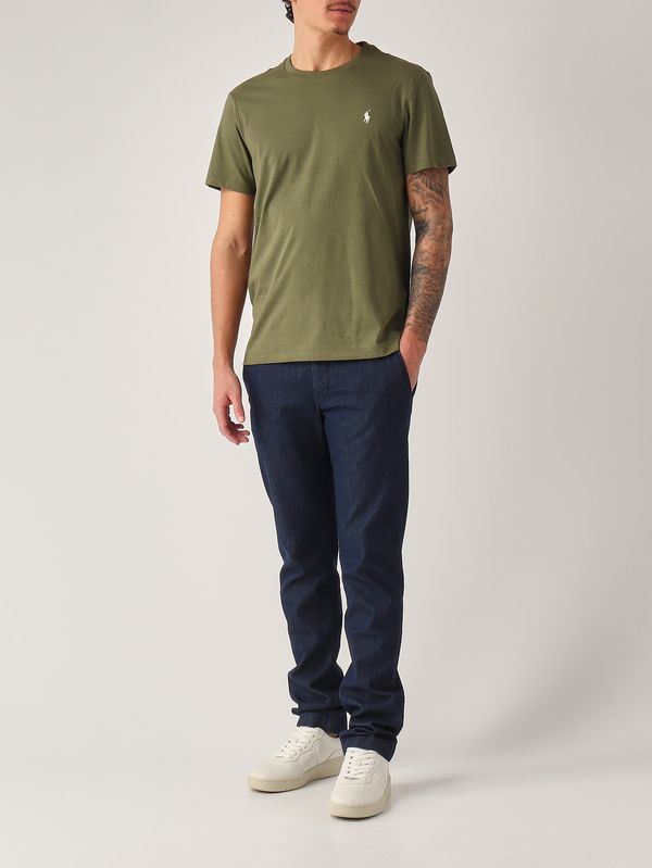 2. Men's custom slim-fit T-shirt in cotton jersey Moss Green Polo Ralph Lauren 710671438