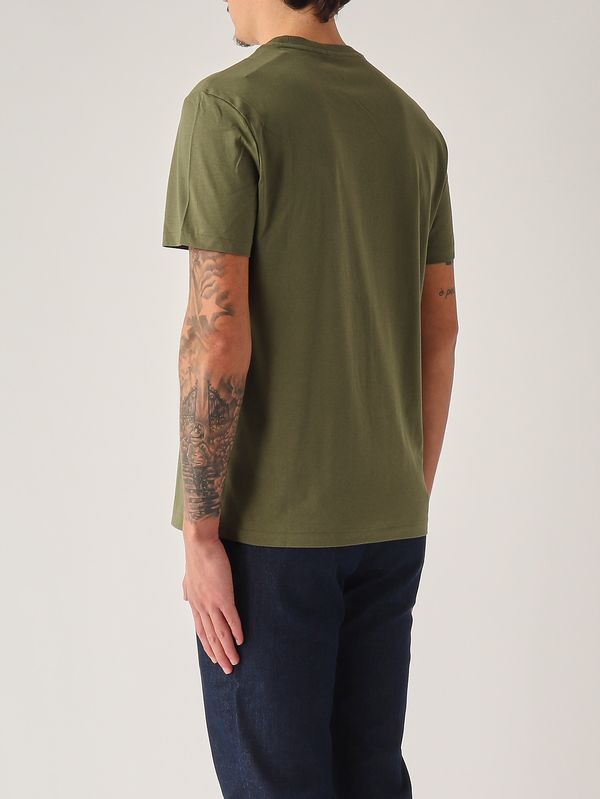 4. Men's custom slim-fit T-shirt in cotton jersey Moss Green Polo Ralph Lauren 710671438