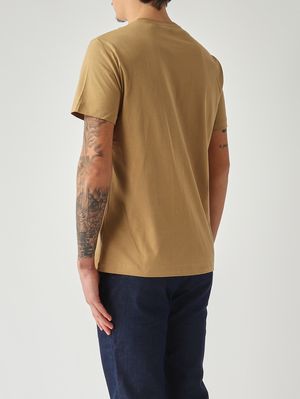 4. Herren-T-Shirt in Custom Slim Fit aus Baumwolljersey Dunkles Beige