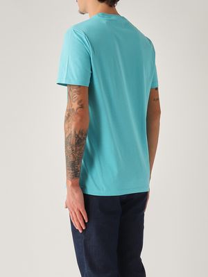4. Men's custom slim-fit T-shirt in cotton jersey Turquoise