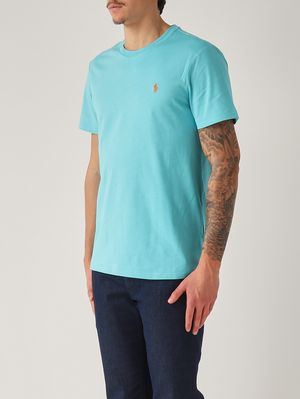 3. Men's custom slim-fit T-shirt in cotton jersey Turquoise